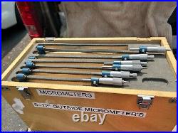 MACHINIST HmE TOOL LATHE MILL Machinist 6 12 Micrometer Set With Carbide Faces