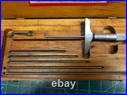 MACHINIST HmGbX TOOLS LATHE MILL Starrett Depth Micrometer Gage in Wood Case