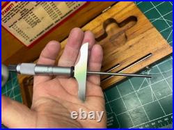 MACHINIST HmGbX TOOLS LATHE MILL Starrett Depth Micrometer Gage in Wood Case