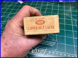 MACHINIST HmGdBx LATHE Machinist No 101 Vise Clipper Belt Lacer in Box