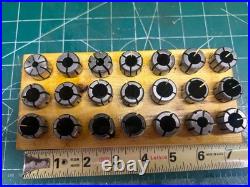 MACHINIST HmKnycB LATHE MILL Machinist Set of Quick Switch Collets in Holder
