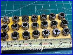 MACHINIST HmKnycB LATHE MILL Machinist Set of Quick Switch Collets in Holder