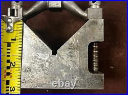 MACHINIST JwC TOOL LATHE MILL Large Tool Makers Precision Ground V Block & Clamp