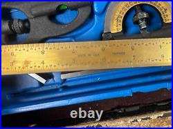MACHINIST JwCb LATHE TOOL MILL Machinist Combination Ruler Square Gage Set USA