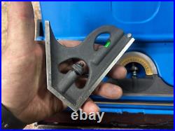 MACHINIST JwCb LATHE TOOL MILL Machinist Combination Ruler Square Gage Set USA