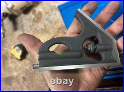 MACHINIST JwCb LATHE TOOL MILL Machinist Combination Ruler Square Gage Set USA