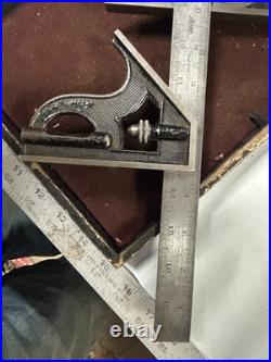MACHINIST JwCb TOOLS LATHE MILL 18 Combination Set Protractor Ruler Square MACHINIST JwCb TOOLS LATHE MILL 18 Combination Set Protractor Ruler Square