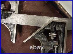 MACHINIST JwCb TOOLS LATHE MILL 18 Combination Set Protractor Ruler Square MACHINIST JwCb TOOLS LATHE MILL 18 Combination Set Protractor Ruler Square