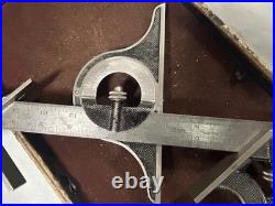 MACHINIST JwCb TOOLS LATHE MILL 18 Combination Set Protractor Ruler Square MACHINIST JwCb TOOLS LATHE MILL 18 Combination Set Protractor Ruler Square