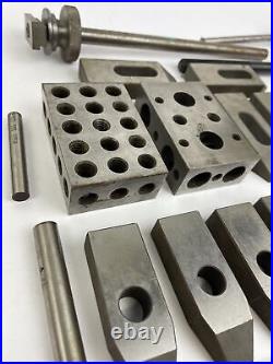 MACHINIST LATHE MILL Lot Precision Ground PARALLEL BLOCKS V Block Clamp + More