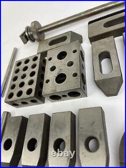 MACHINIST LATHE MILL Lot Precision Ground PARALLEL BLOCKS V Block Clamp + More