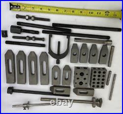 MACHINIST LATHE MILL Lot Precision Ground PARALLEL BLOCKS V Block Clamp + More
