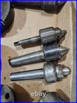 MACHINIST LATHE MILL Machinist Lot of Lathe Chuck Bodies & Parts 35 Total Pieces