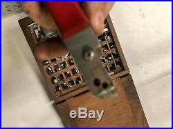MACHINIST LATHE MILL Machinist Numberall Hand Punch Stamp with Inserts BkCs