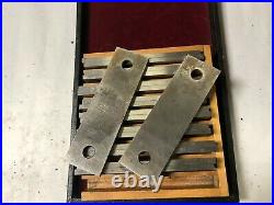 MACHINIST LATHE MILL Precision Ground Parallel Blocks In Wood Holder DrNt