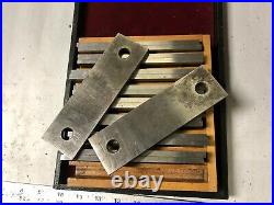 MACHINIST LATHE MILL Precision Ground Parallel Blocks In Wood Holder DrNt