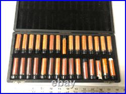 MACHINIST LATHE MILL Set of Van Keuren Measuring Wire Set in Case GrnCb
