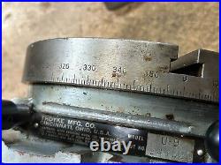 MACHINIST LATHE MILL Troyke U9 Horizontal / Verticle 9 Indexing Rotary Table