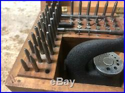 MACHINIST LATHE MILL Watchmaker Bayside Staking Set in Wood Case ShX