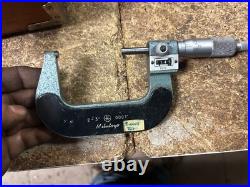 MACHINIST LATHE Partial Set Mitutoyo Rolling Digital Carbide Faces Micrometers