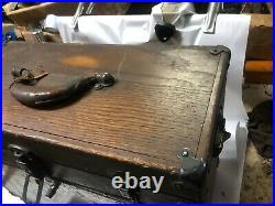 MACHINIST LATHE TOOL MILL Antique Oak Machinist Tool Box BsmnT
