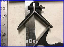 MACHINIST LATHE TOOL MILL Brown & Sharpe Combination Ruler Protractor Gage sHb