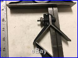 MACHINIST LATHE TOOL MILL Brown & Sharpe Combination Ruler Protractor Gage sHb