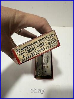 MACHINIST LATHE TOOL MILL Kingman White Model No 250 Mini Sine W Manual in Box