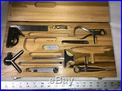 MACHINIST LATHE TOOL MILL Machinist Inspection Gage Set in Wood Case ShX