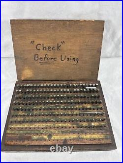 MACHINIST LATHE TOOL MILL Pin Plug Gage Set in Case Missing A Bunch Vintage