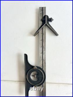 MACHINIST MILL LATHE 24 Brown & Sharpe 4pc. Combination Square Ruler Lvl. 1925