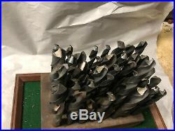 MACHINIST MILL LATHE MILL Lot of Machinist Drills in Stand Ofce