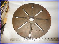 MACHINIST MILL LATHE TOOL 13 1/2 in Diameter Face Plate for Lathe 2 1/8 Center