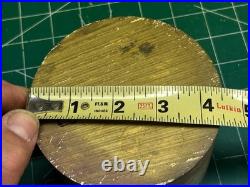 MACHINIST OfCe C LATHE MILL Brass Round Stock 3 1/8 Long by 4 1/2 Diameter