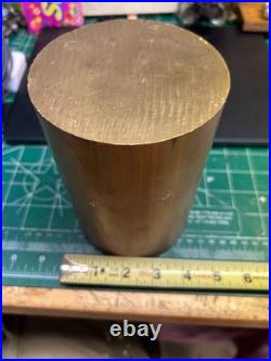 MACHINIST OfCe LATHE MILL Brass Round Stock 6 Long by 4 1/4 Diameter