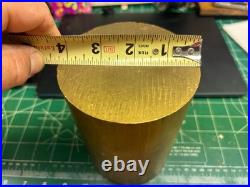 MACHINIST OfCe LATHE MILL Brass Round Stock 6 Long by 4 1/4 Diameter