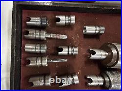 MACHINIST OfCe LATHE MILL SPV Tap Holders Adapters & Drill Chucks in Wood Case
