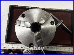 MACHINIST OfCe LATHE TOOL MILL 6 1/4 3 Jaw Lathe Chuck 1 5/8 Center