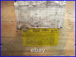 MACHINIST OfCe TOOL LATHE MILL Large Vintage Tap and Die Set in Wood Case
