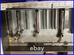 MACHINIST OfCe TOOL LATHE MILL Machinist Lathe Cutting Tool Holders in Case