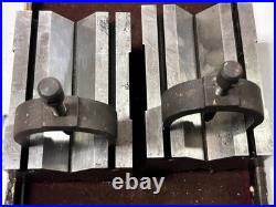 MACHINIST ShX TOOL LATHE MILL Pair of Heavy Fowler V Blocks and Clamps MACHINIST ShX TOOL LATHE MILL Pair of Heavy Fowler V Blocks and Clamps