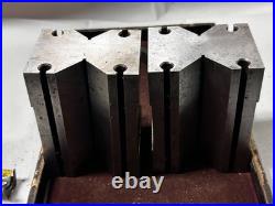MACHINIST ShX TOOL LATHE MILL Pair of Heavy Fowler V Blocks and Clamps MACHINIST ShX TOOL LATHE MILL Pair of Heavy Fowler V Blocks and Clamps