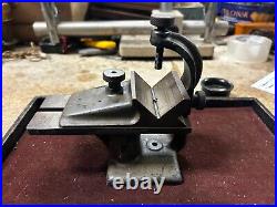 MACHINIST ShX TOOL LATHE Very Unusual Adjustable V Block on T Slot Table