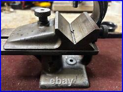 MACHINIST ShX TOOL LATHE Very Unusual Adjustable V Block on T Slot Table