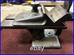 MACHINIST ShX TOOL LATHE Very Unusual Adjustable V Block on T Slot Table