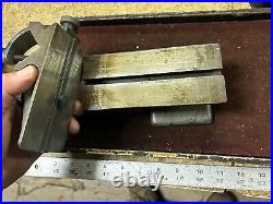 MACHINIST ShX TOOL LATHE Very Unusual Adjustable V Block on T Slot Table