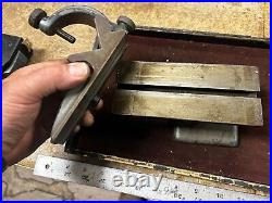 MACHINIST ShX TOOL LATHE Very Unusual Adjustable V Block on T Slot Table