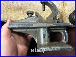 MACHINIST ShX TOOL LATHE Very Unusual Adjustable V Block on T Slot Table