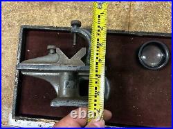 MACHINIST ShX TOOL LATHE Very Unusual Adjustable V Block on T Slot Table