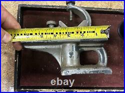 MACHINIST ShX TOOL LATHE Very Unusual Adjustable V Block on T Slot Table